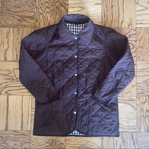 Pollacks Chocolate Brown Quilted Jacket, Size Medium
